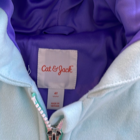 NWT Cat & Jack light blue unicorn jacket - Picture 2 of 4